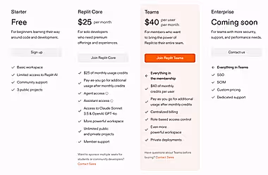 Replit pricing